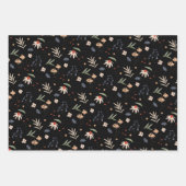 シンプルな水彩花 1 ラッピングペーパーシート (正面)