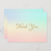 シンプルな水彩 ブレンド ビジネス サンクス ポストカード (正面/裏面)