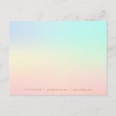 シンプルな水彩 ブレンド ビジネス サンクス ポストカード (裏面)
