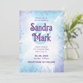 シンプルな水彩 結婚式招待状 招待状 (スタンド正面)