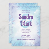 シンプルな水彩 結婚式招待状 招待状 (正面/裏面)