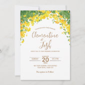 シンプルな水彩 結婚式招待状 招待状 (正面)