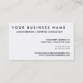 シンプルな水玉模様の白黒パターン 名刺 (裏面)