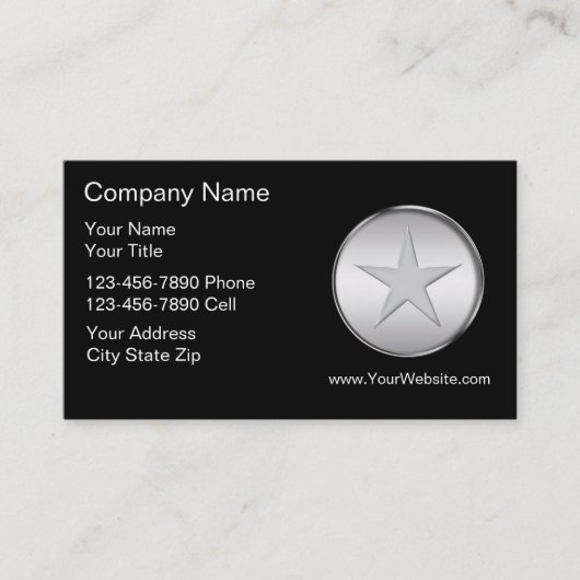 シンプルな法の執行の名刺 名刺 (正面)