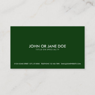 シンプルな深緑色 名刺