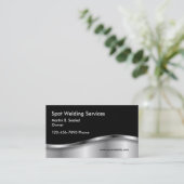 シンプルな溶接業名刺 名刺 (スタンド正面)