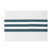 シンプルな濃紺のストライプ 招待状ベリーバンド (裏面例)