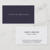 シンプルな濃紺の織り目加工の背景の名刺 名刺 (正面/裏面)