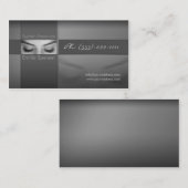シンプルな灰色のまつげの連続カード 名刺 (正面/裏面)