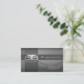 シンプルな灰色のまつげの連続カード 名刺 (スタンド正面)