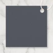 シンプルな灰色のブライダルシャワー感謝お願いタグ フェイバータグ (裏面)