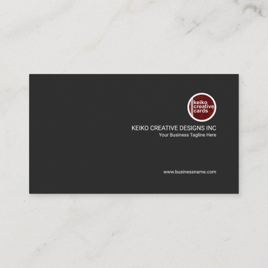 シンプルな灰色の刺すようで赤いはさみ金CEOの議長 名刺 (裏面)