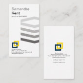 シンプルな灰色の層のRebarsの設計 名刺 (正面/裏面)