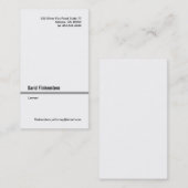 シンプルな灰色ライン縦の名刺 名刺 (正面/裏面)