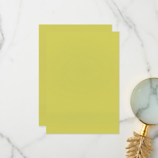 シンプルな無地のカラー結婚式お礼メモ サンキューカード (正面/裏面インサイチュ)