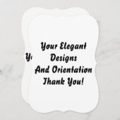 シンプルな無地の結婚式招待状 (正面/裏面)