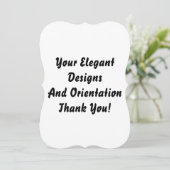 シンプルな無地の結婚式招待状 (スタンド正面)