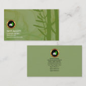 シンプルな煙の緑の群葉の景色のマネージャー 名刺 (正面/裏面)