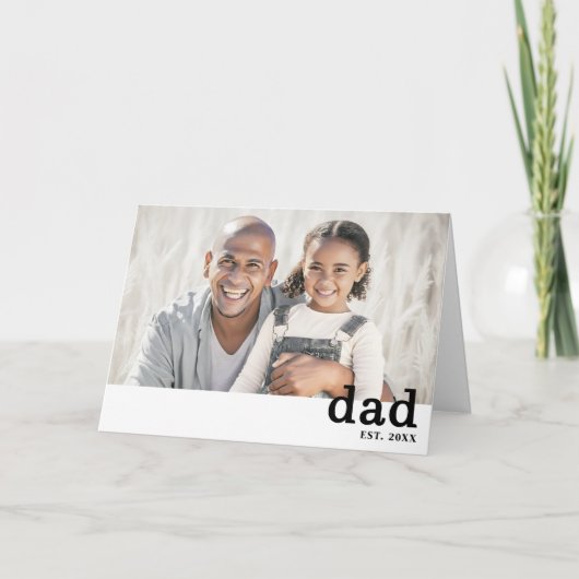 シンプルな父の日の写真 カード (正面)