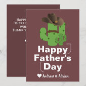 シンプルな父の日、カクスタシャツカウボーイ口ヒゲ シーズンカード (正面/裏面)