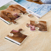 シンプルな犬のペット写真コラージュ ジグソーパズル (側面)