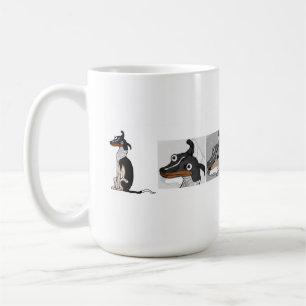 シンプルな犬の変形させるマグ コーヒーマグカップ