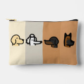 シンプルな犬の小物ポーチ アクセサリーポーチ (正面)