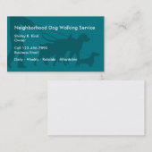 シンプルな犬の歩く 名刺 (正面/裏面)