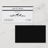 シンプルな犬の調教師の名刺 名刺 (正面/裏面)