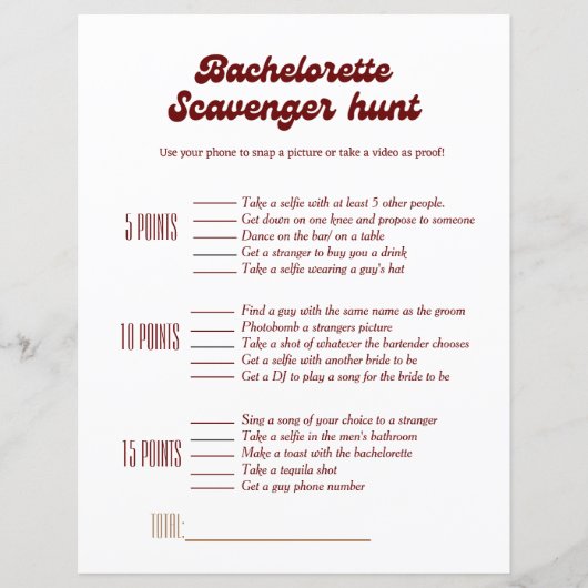 シンプルな独身最後の夜の宝探しゲーム (正面)