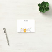 シンプルな猫のイラストが可愛い付箋 かわいい猫の集団 ポストイット (オフィス)