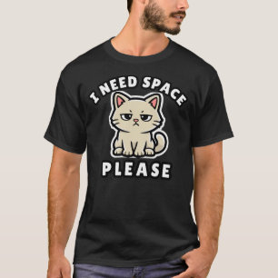 シンプルな猫のイラスト - スペースが必要 Tシャツ