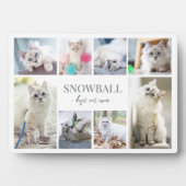 シンプルな猫のペット写真コラージュ フォトプラーク (正面)