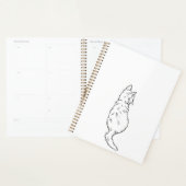 シンプルな猫の背面線画デイリープランナー プランナー手帳 (ディスプレー)