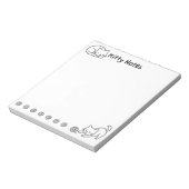 シンプルな猫の落書きノート ノートパッド (回転)
