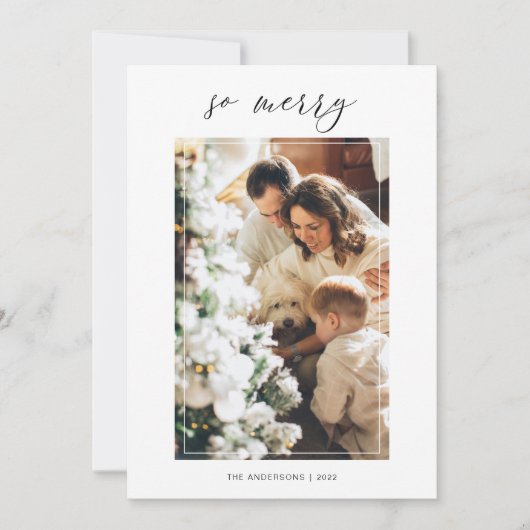 シンプルな現代のクリスマスの写真 | クリスマスおめでとう (正面)