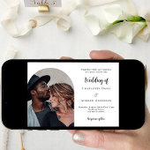 シンプルな現代の写真結婚式 招待状