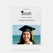 シンプルな現代の写真　卒業生 アクリルサイン (正面)