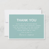 シンプルな現代の哀悼感謝カード サンキューカード (正面)