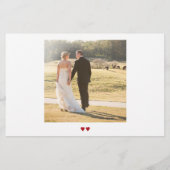 シンプルな現代の結婚式 感謝 2枚の写真 チラシ (裏面)