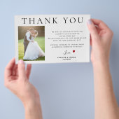 シンプルな現代の結婚式 感謝 2枚の写真 チラシ (ハンドル)