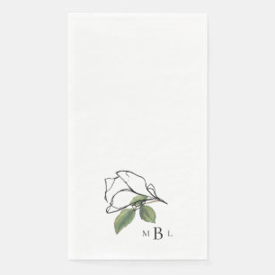 シンプルな現代風 手描きのステム モノグラム