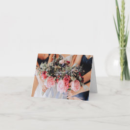 シンプルな甘い牡丹ウェディングシャワーギフトカード カード