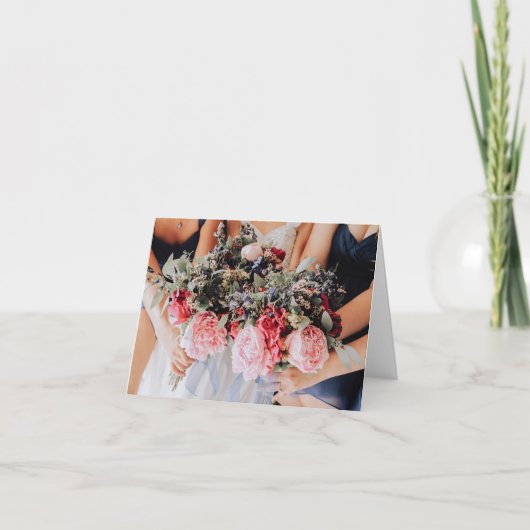 シンプルな甘い牡丹ウェディングシャワーギフトカード カード (正面)