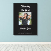 シンプルな生命の祝い 追悼 フォト キャンバスプリント (インサイチュ (ウッドフロア))