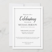 シンプルな生命の祝祭 葬儀 招待状 (正面)