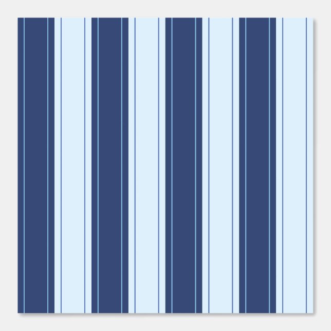 シンプルな田舎風の青いストライプとステッチ 壁紙 (正面)