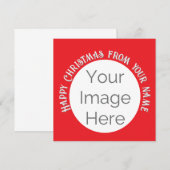 シンプルな画像を配置してハッピーなクリスマスカードの写真を作成 (正面/裏面)