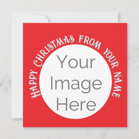 シンプルな画像を配置してハッピーなクリスマスカードの写真を作成 (正面)