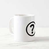 シンプルな疑問符 コーヒーマグカップ (正面左)